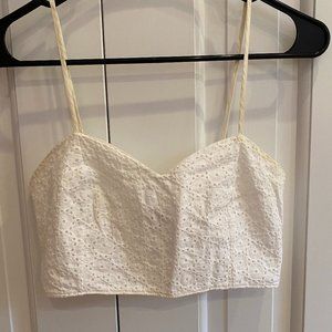 Cropped crochet summer top